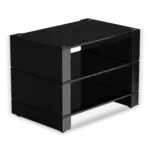 Stax 2G 3-Shelf Collection in Black Glass / High Gloss Black