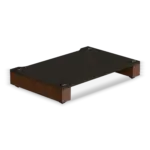 Blok Stax 2G Base Walnut three-quarter Stax 2G Base in black ash plywood with natural walnut supports