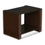 Stax 2G LP Collection in black ash plywood with natural walnut supports