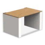 Stax 2G LP Shelf in natural ash plywood with satin white supports