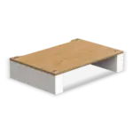 Stax 2G Shelf 120 in natural ash plywood with satin white supports