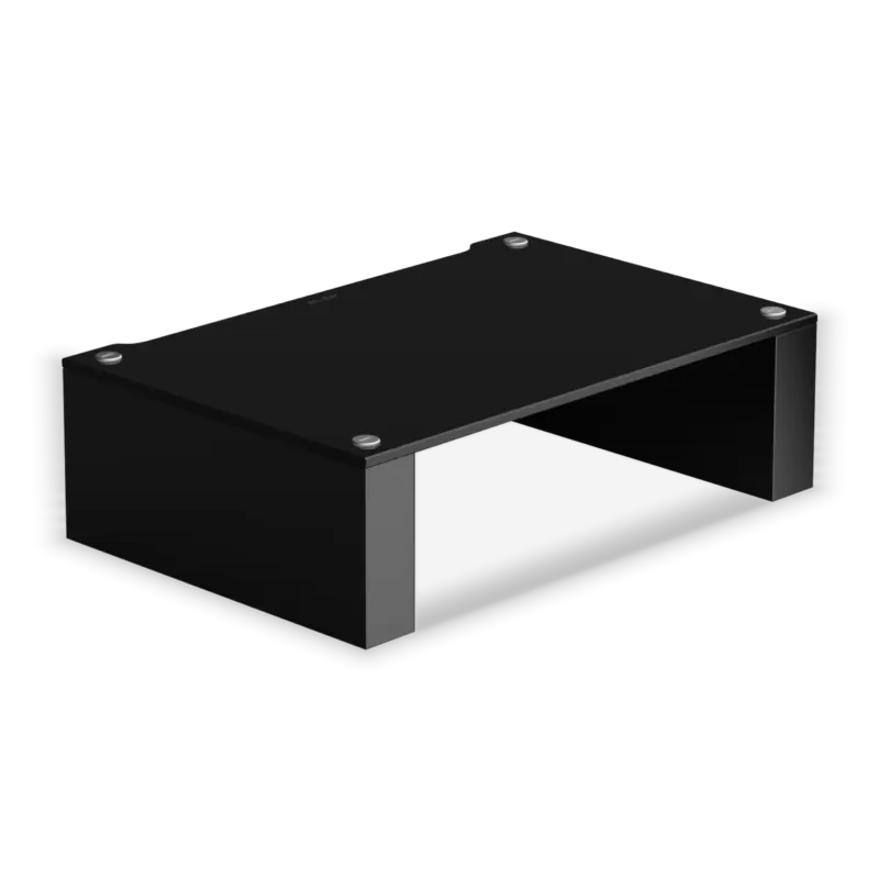 Stax 2G Shelf 170 in Black Glass / High Gloss Black