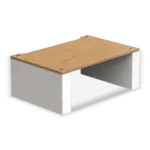 Stax 2G Shelf 220 in natural ash plywood with satin white supports