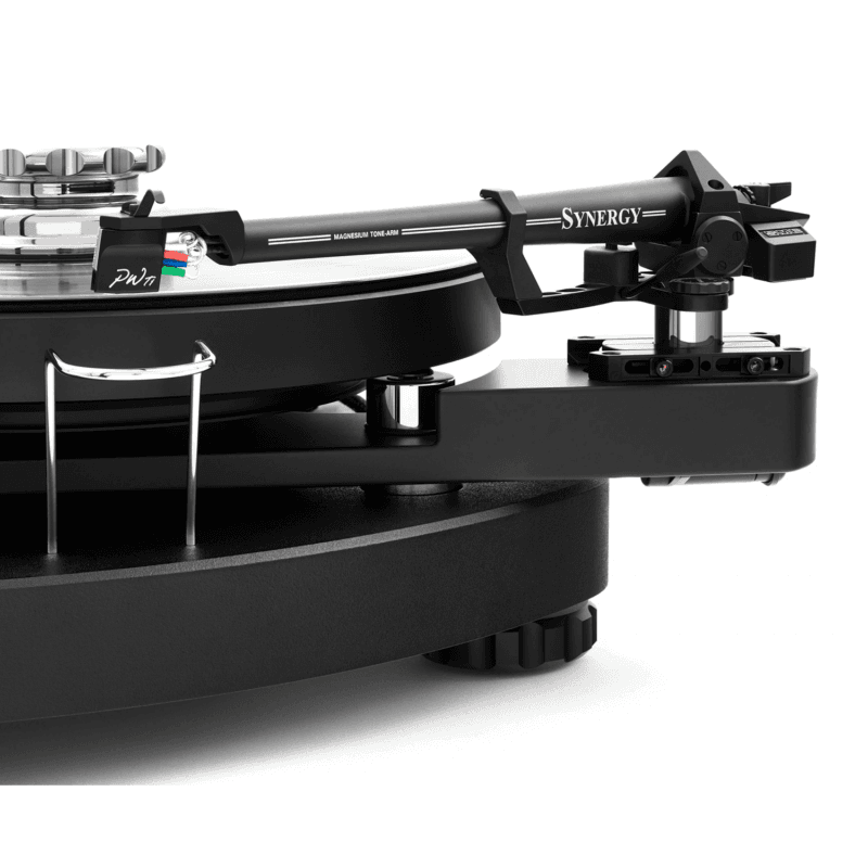 Series IV magnesium tonearm and headshell in close-up